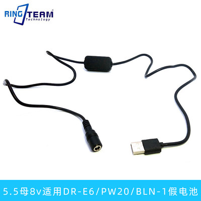 USB5.5*2.5mm适用于假电池PW20