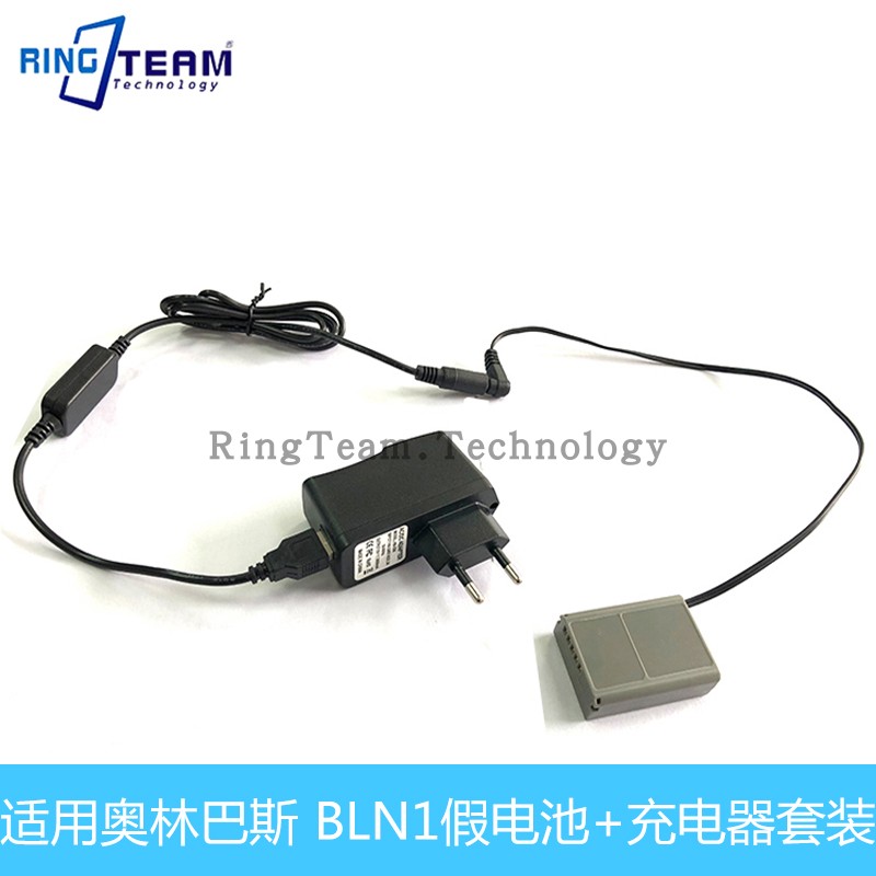 欧规5V 3A插头供电头连接BLN-1假电池+USB母头线套装E-P5 E-M1
