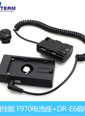 适用佳能R7 5D3/4 60D 7D2 80D 相机DR-E6全解码假电池F970扣板