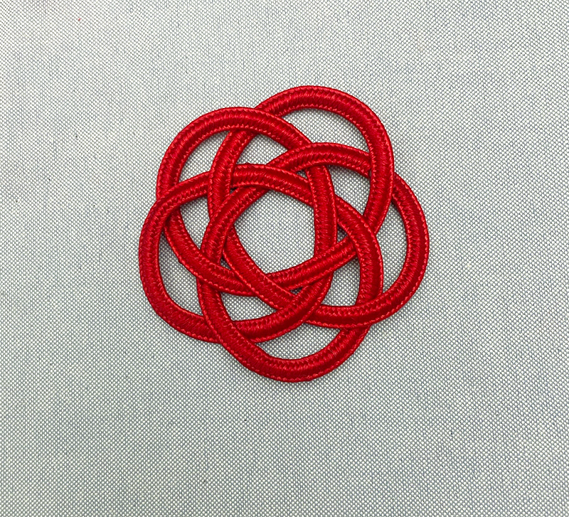 中国结基础结扁线五股花箍结手工饰品梅花结diy编结成品