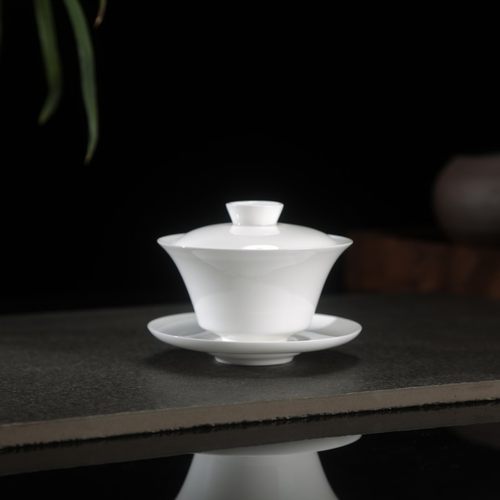 高骨瓷盖碗盖子薄胎骨瓷正骨瓷盖碗杯子