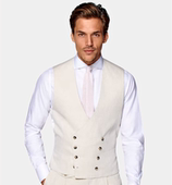 百搭加大码 欧美时尚 灰色背心坎肩韩版 潮修身 双排扣西装 马甲男薄款