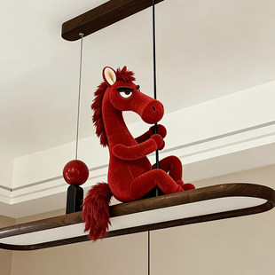 小马吊灯装饰玩偶2026马年新年春节氛围场景布置生肖挂饰毛绒公仔