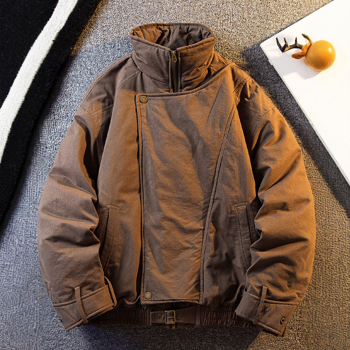 高端立领棉衣棉服外套男加厚保暖