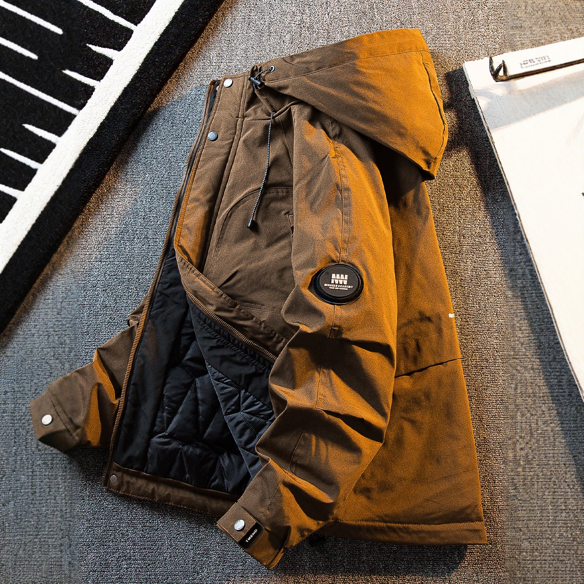 高端三防冲锋衣外套男棉服棉衣