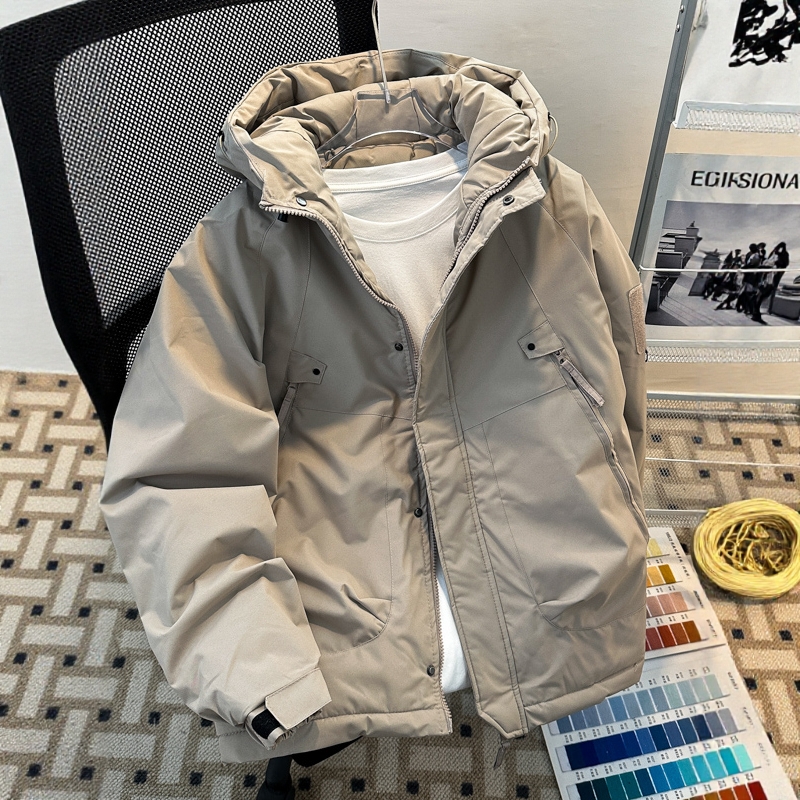 高端棉衣棉服男加绒加厚保暖外套