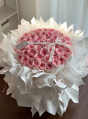 免包半成品花束包装壳DIY懒人网红情人节生日礼物33芭蕾风99朵52