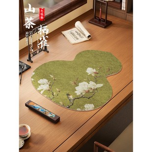 新中式 葫芦形书画专用羊毛毛毡垫中国风书法书桌垫书房 毛毡垫新款