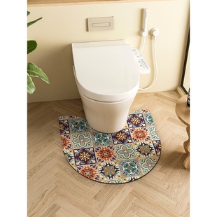 卫生间马桶u型地垫浴室脚踏防滑垫子厕所卫浴吸水速干脚垫硅藻泥