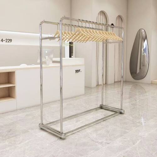 不锈钢中岛货架双排侧挂陈列架子