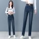 阔腿裤 松紧腰中年妈妈百搭直筒牛仔裤 窄版 新款 女弹力高腰2026春季