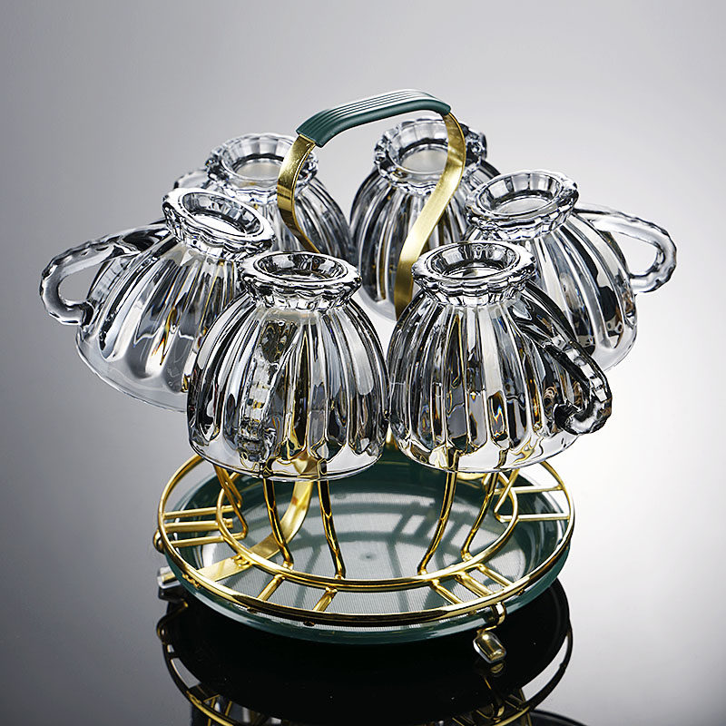 精致水晶玻璃杯轻奢家用小把杯客厅待客泡茶杯喝水杯子杯具套装,餐饮具,玻璃杯,淘宝优惠券,粉丝福利购,淘宝优惠卷