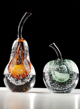 平安顺利苹果梨琉璃摆件家居桌面装饰品轻奢客厅玄关创意乔迁礼物