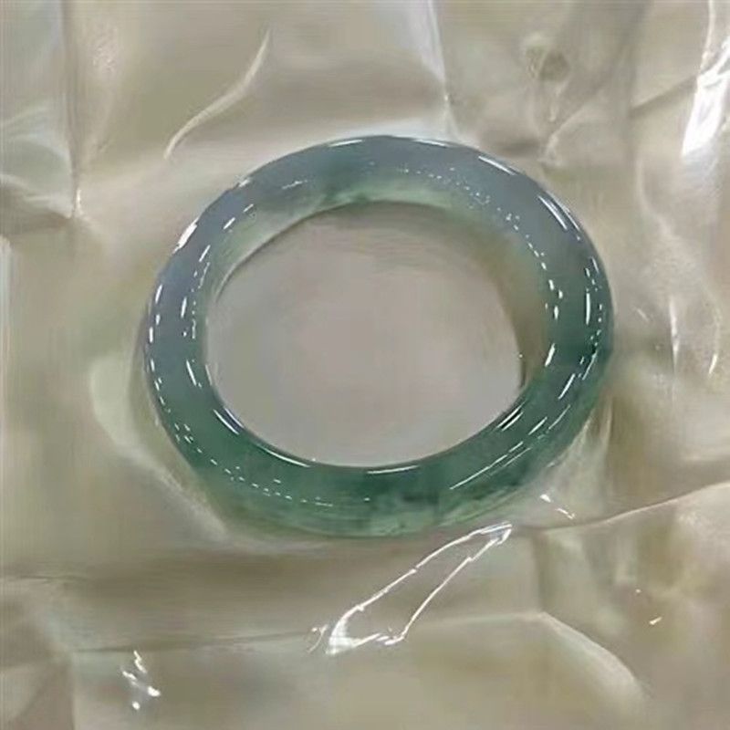 正宗缅甸冰种飘花翡翠玉手镯女年轻款精品真玉石正圈玻璃种冰透玉