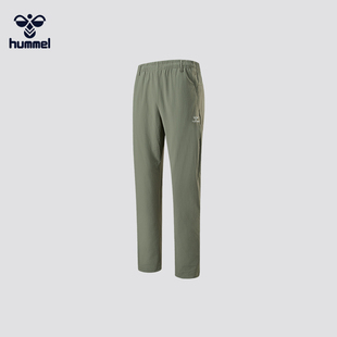 HUMMEL2025夏季裤子男女款直筒裤百搭休闲裤印花宽松运动裤长裤