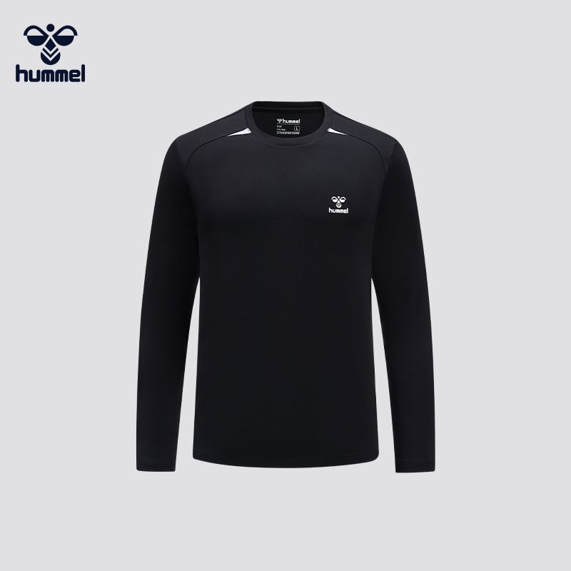 HUMMEL2025新款户外健身跑步运动圆领T恤时尚百搭男女款透气长袖
