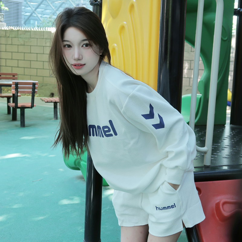 hummel官方奥特莱斯卫衣短裤休闲