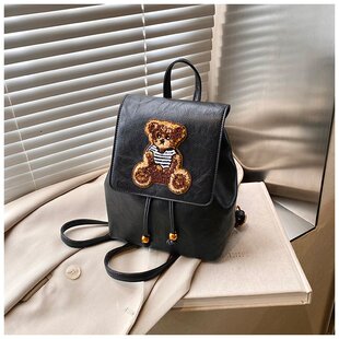 女包英伦复古小熊剑桥双肩包包2024新款 小众百搭学院风文艺小书包