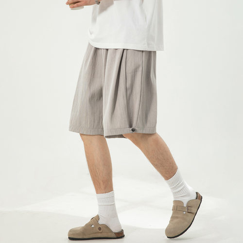 微皱质感休闲短裤男夏季松弛感