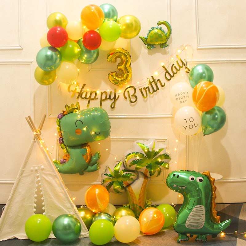 宝宝2周岁生日装饰恐龙主题