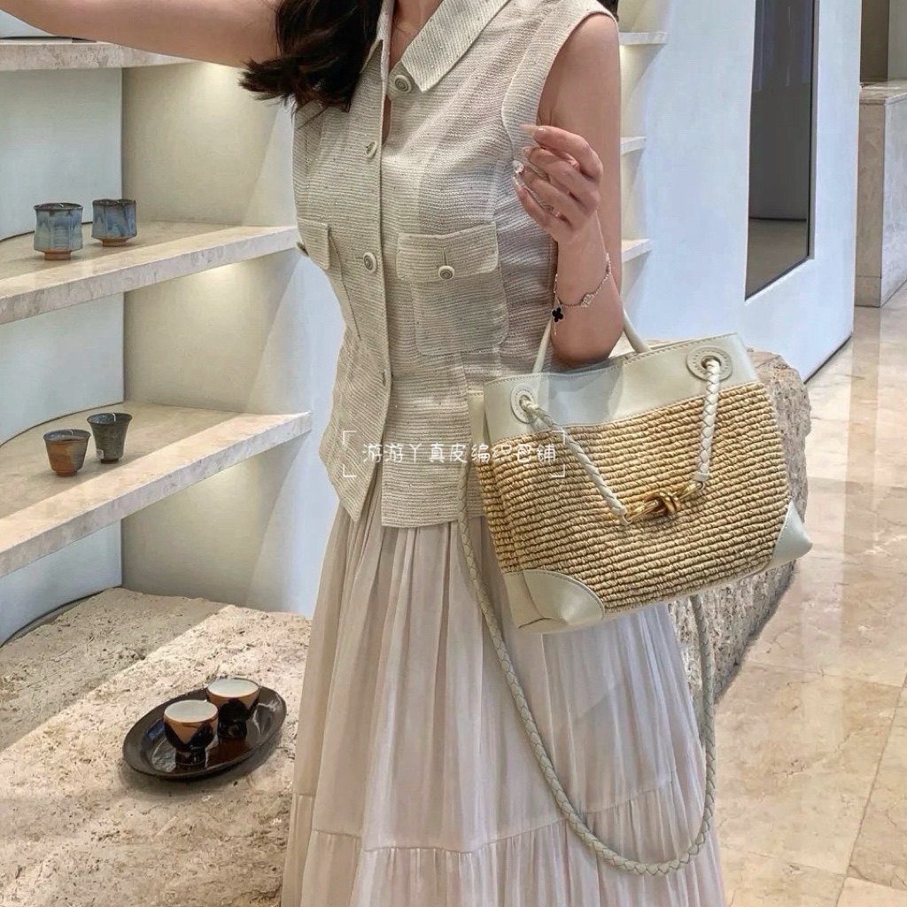 2025韩版夏季新款Andiamo草编包百搭时尚休闲手提单肩斜挎女包包