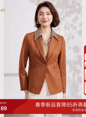 乔万尼商场同款西装假两件设计可拆卸领商务通勤洋气时尚EM1B135