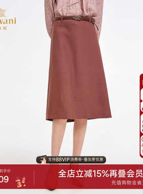 乔万尼轻熟简约风A字半身裙女中长款百搭显瘦通勤ol风裙子ED3D239