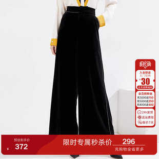 长裤 贵气百搭显瘦商场同款 高级感EI3F212 金丝绒阔腿裤 乔万尼新品