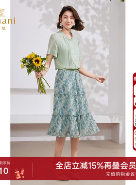 乔万尼2025夏季新品百褶半身裙商场同款艺术精致优雅设计EM2D773