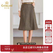 乔万尼绵羊毛半身裙商场同款 a字版 型显瘦百搭精致优雅设计ET4D809