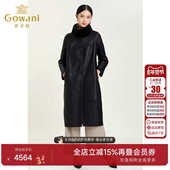 乔万尼派克服商场水貂皮草气质显瘦大衣长款 过膝外套女