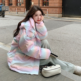 有货动销款2025彩虹连帽白鹅绒保暖外套2C002A632P305K458，女装羽绒服，2C002