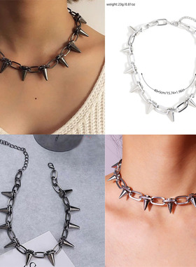 跨境朋克性感铆钉欧美嘻哈女项链