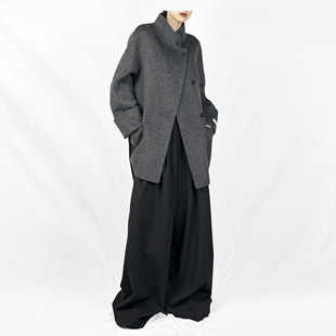 没2月 2025冬新款纯羊毛系带大衣女收腰显瘦短款毛呢外套