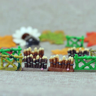 多肉盆景小摆件仿真木桩围栏摆件迷你小摆件装饰道具微观世界diy