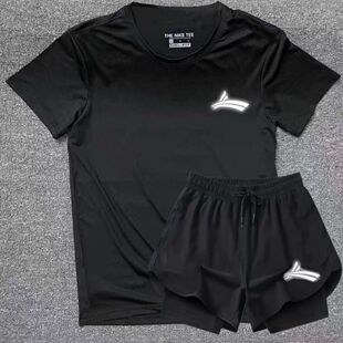 沃兰迪体育田径训练速干运动服套装健身跑步三分马拉松运动服套装