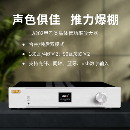 PAIYON/派扬A202合并式音频功率放大器 纯后级hifi发烧功放带解码
