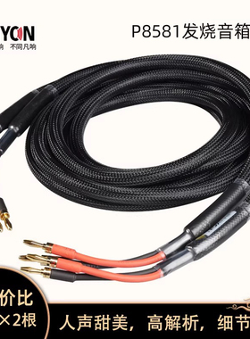 派扬P8581发烧HIFI喇叭音箱线MCA香蕉插头线材声音通透高保真特价