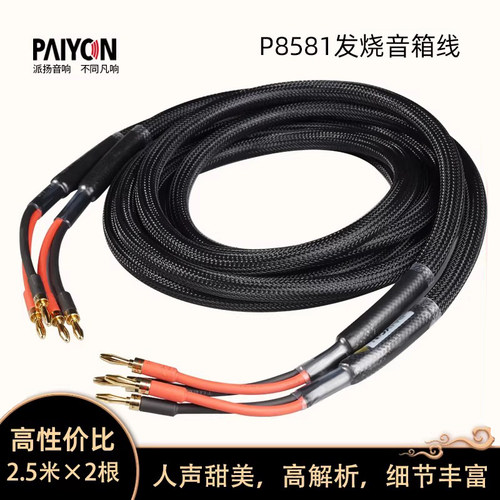 派扬P8581发烧HIFI喇叭音箱线MCA香蕉插头线材声音通透高保真特价 - 封面