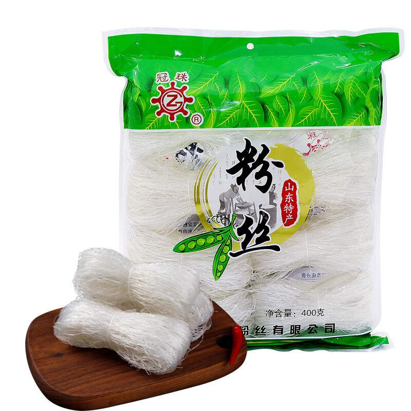冠珠龙口400g原产地绿豆火锅麻辣烫酸辣粉丝方便速食干货果肉条