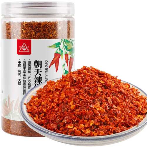 川珍朝天辣椒面400g辣椒粉海椒面调味料油泼辣子原料火锅烤肉干碟