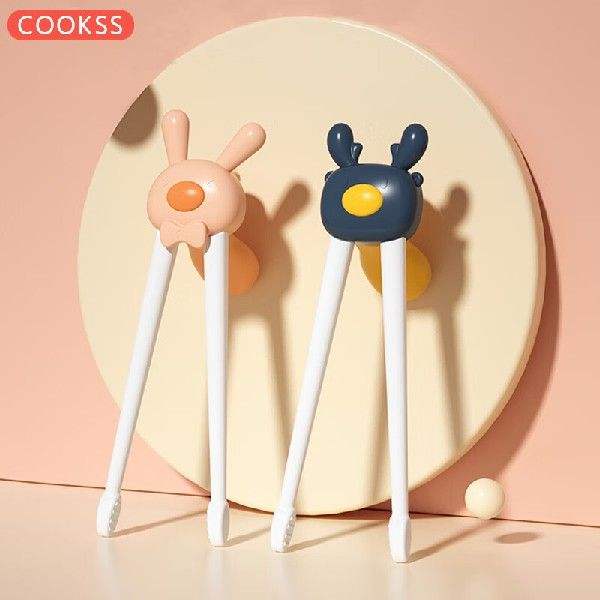 COOKSS儿童筷子虎口训练筷3岁宝宝学习筷一段6-12岁小孩回弹辅助