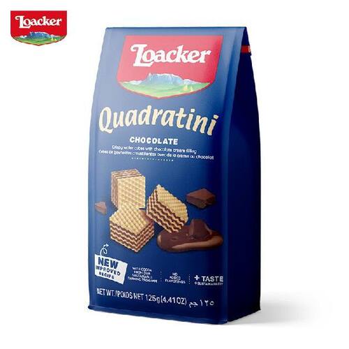 莱家loacker巧克力味威化饼干125g进口宿舍追剧零食京东超市