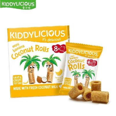 童之味(kiddylicious)原装进口儿童零食椰子卷 宝宝健康零食磨牙