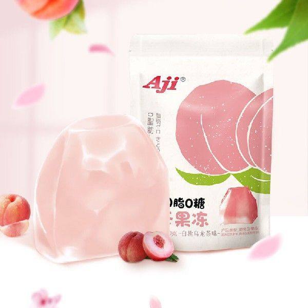 aji 蒟蒻0卡0糖0脂果汁果冻 白桃乌龙味180g/袋 休闲零食下午茶网