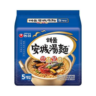 农心（NONGSHIM）韩国进口海鲜味安城汤面拉面方便面休闲零食五