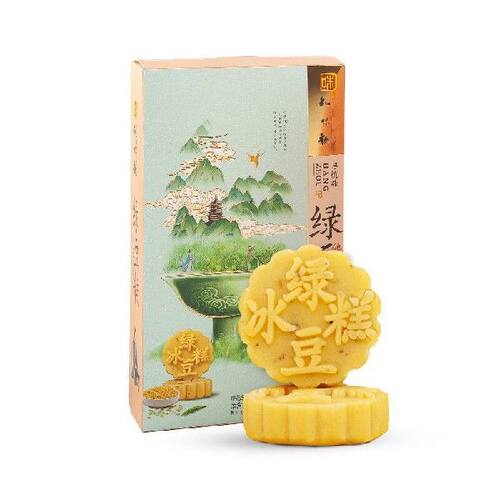 知味观 绿豆糕 桂花味190g 中华老字号杭州手工特产传统糕点心冰