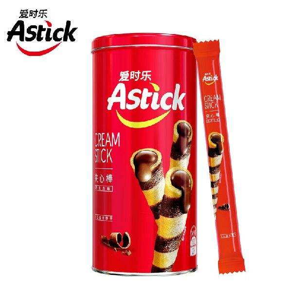 爱时乐（Astick）巧克力味夹心棒(注心饼干）休闲零食小吃蛋卷15