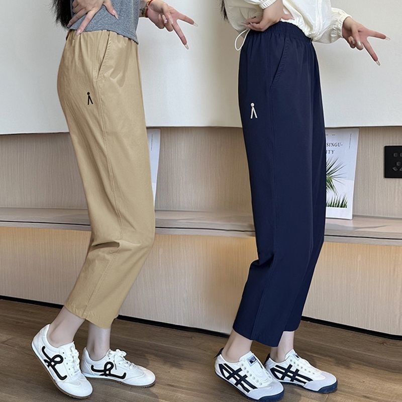2025夏季凉感速干透气运动裤女休闲裤宽松小个子穿搭哈伦裤大码裤