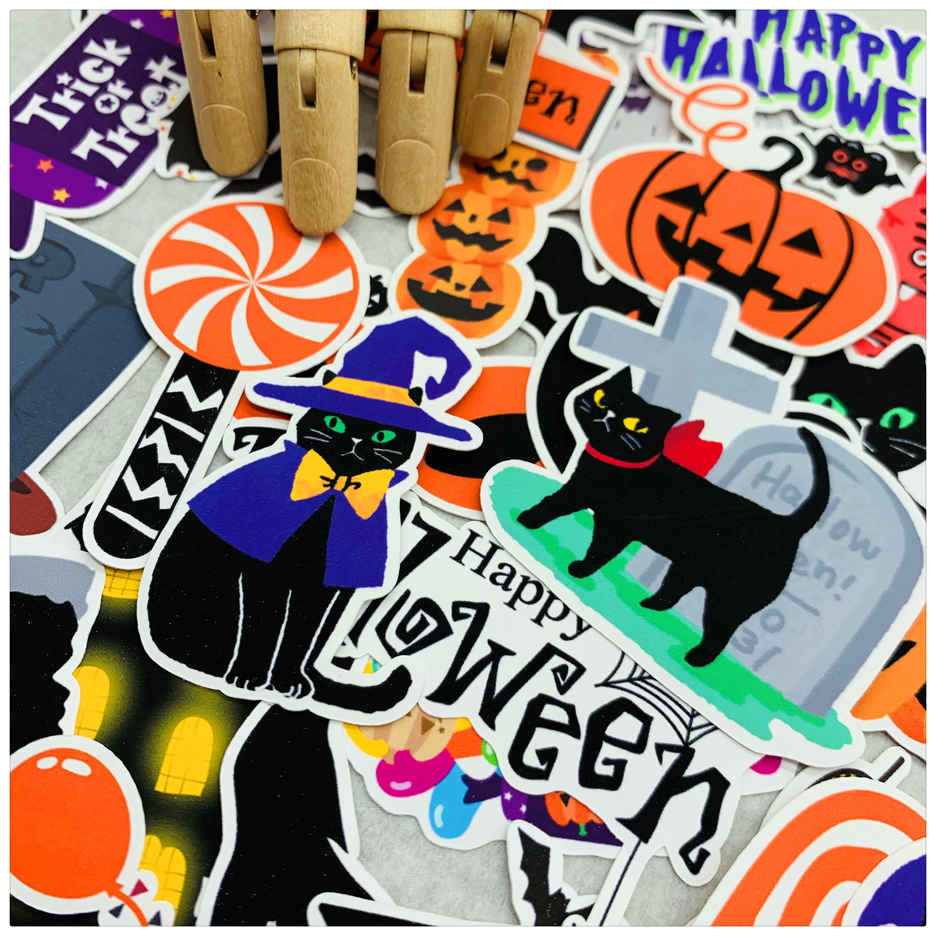 手帐贴纸包 halloween万圣节前夜2弹32枚入 手账贴纸装饰25元包邮